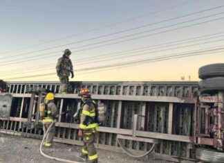 Accidente de tráiler con cilindros de gas provoca cierre de carretera a Monclova accidente-de-triler-con-cilindros-de-gas-provoca-cierre-de-carretera-a-monclova