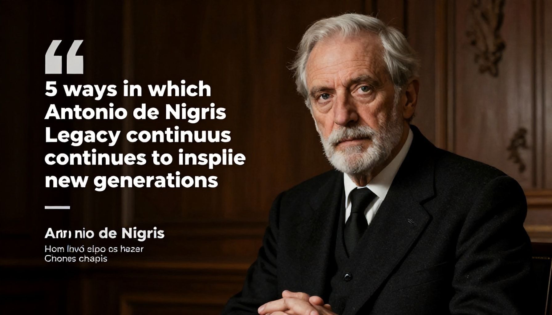 5 formas en las que el legado de Antonio de Nigris sigue inspirando a las nuevas generaciones*