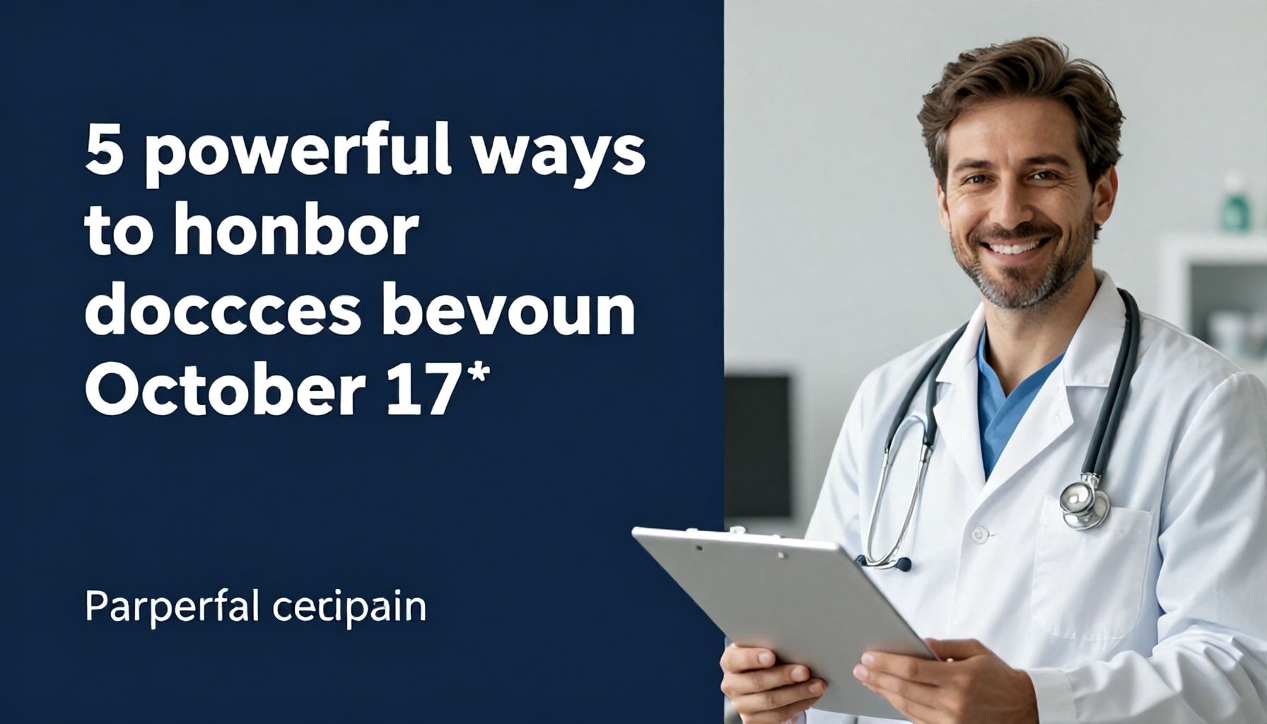 5 formas poderosas de honrar a los médicos más allá del 17 de octubre*