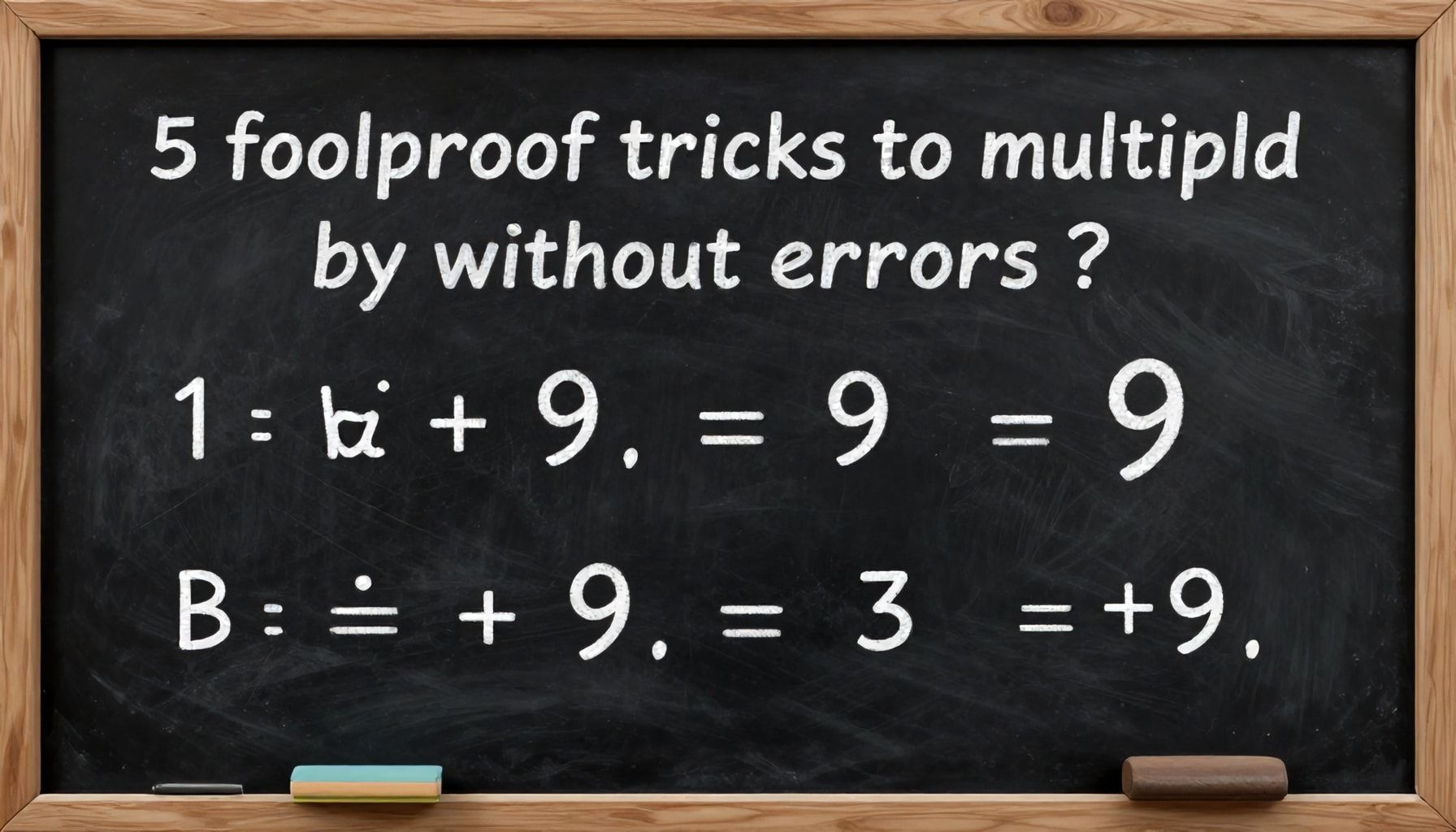 5 trucos infalibles para multiplicar por 9 sin errores*