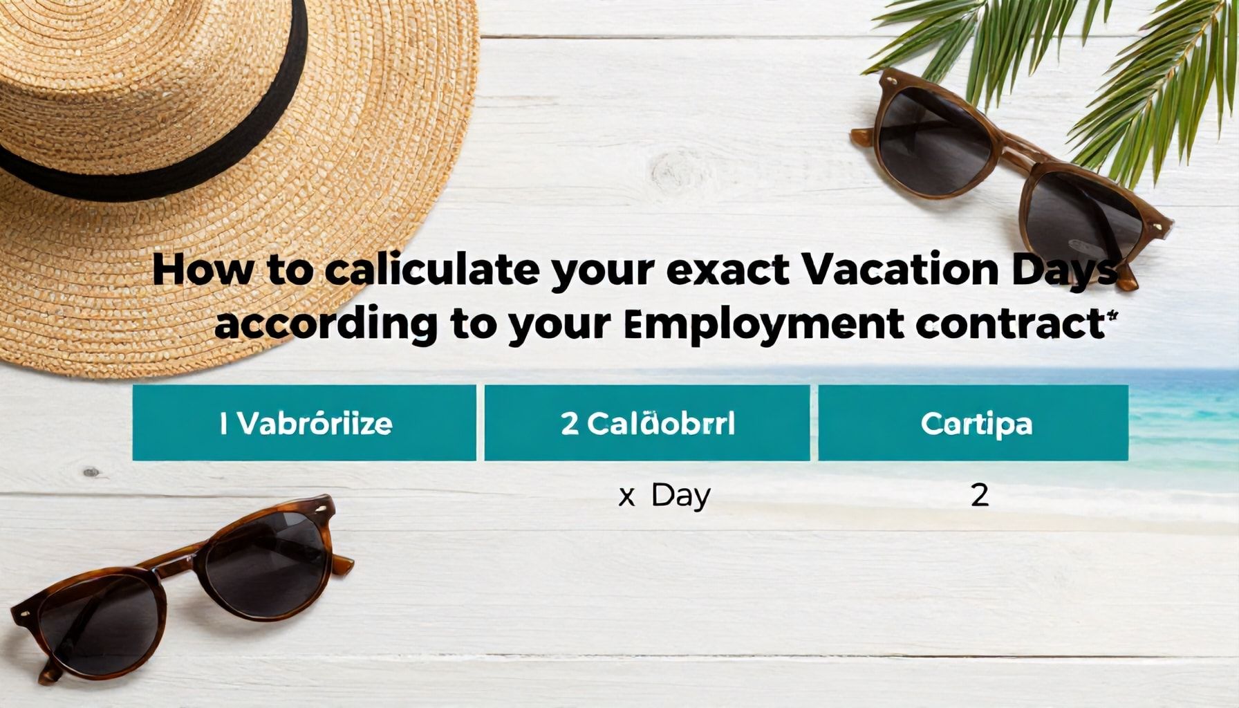 Cómo calcular tus días de vacaciones exactos según tu contrato laboral*