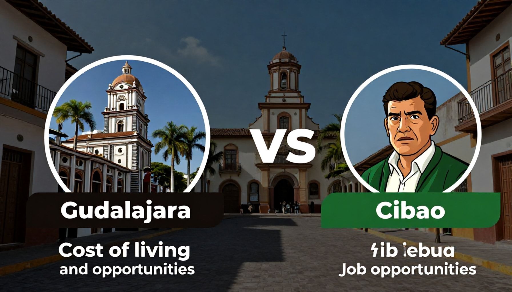 Guadalajara vs. Cibao: Comparación de costos de vida y oportunidades laborales*