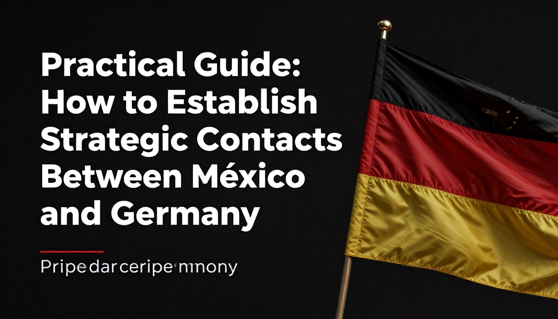 Guía práctica: Cómo establecer contactos estratégicos entre México y Alemania*