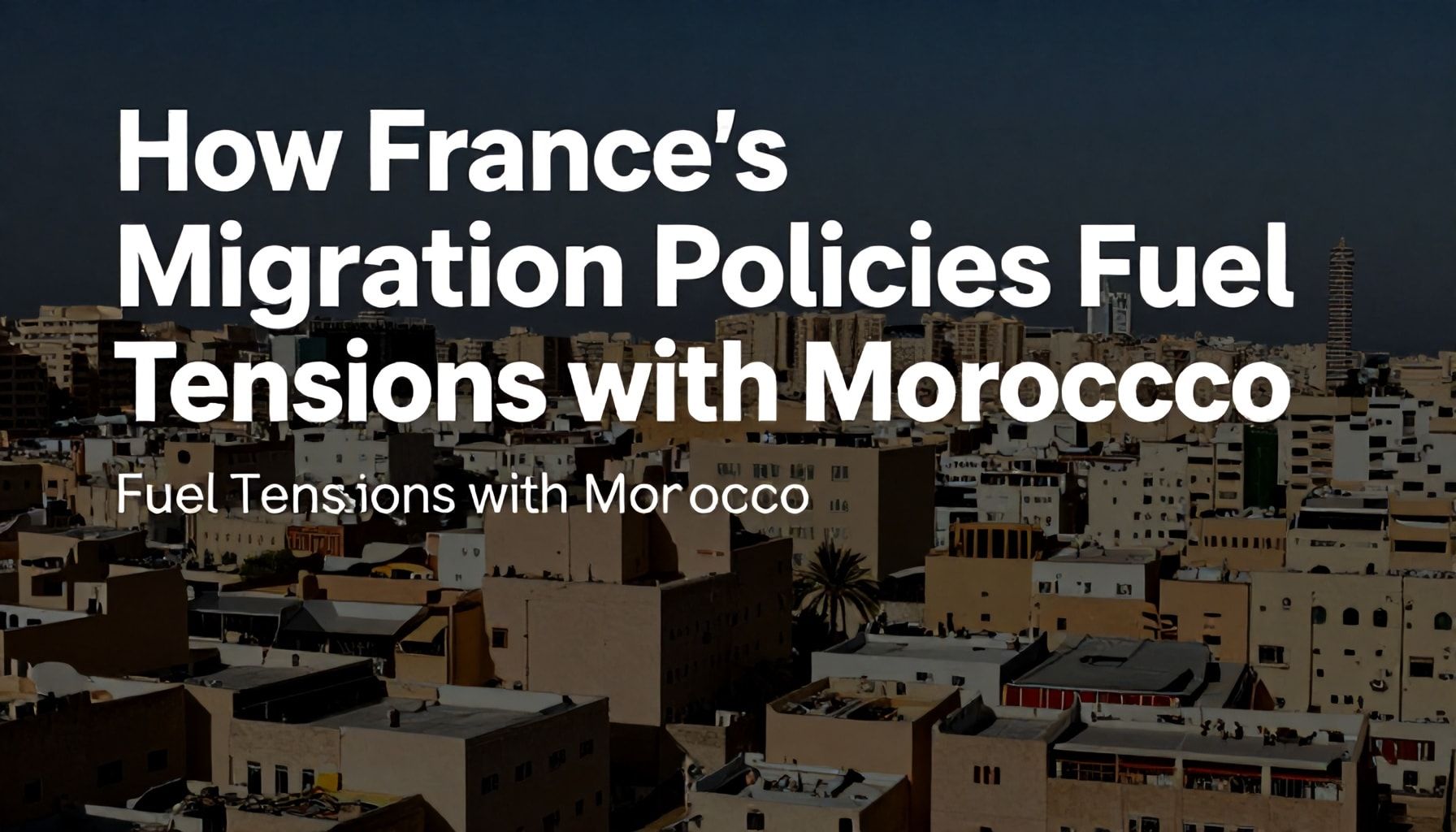How France’s Migration Policies Fuel Tensions with Morocco*
